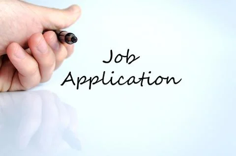 Job application text concept Stock Photos