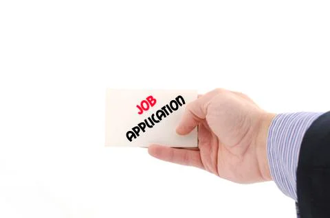 Job application text concept Stock Photos