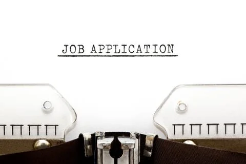 Job Application On Typewriter Stock Photos