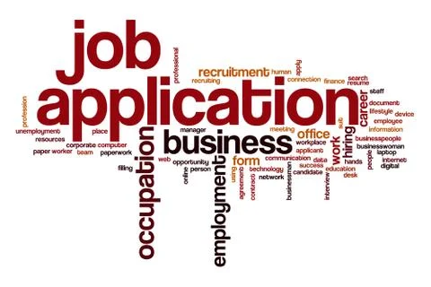 Job application word cloud 스톡 일러스트