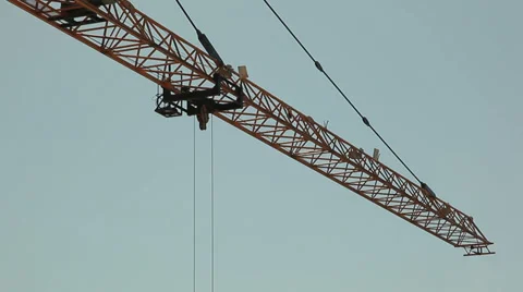 Job boom of a construction crane at a construction site 스톡 동영상 38549614