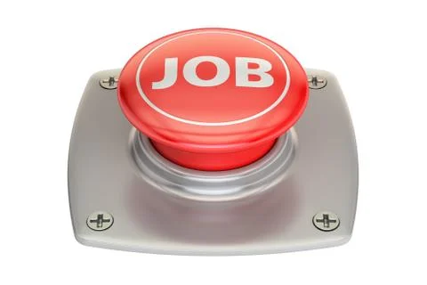 Job button, 3D rendering Stock Illustration