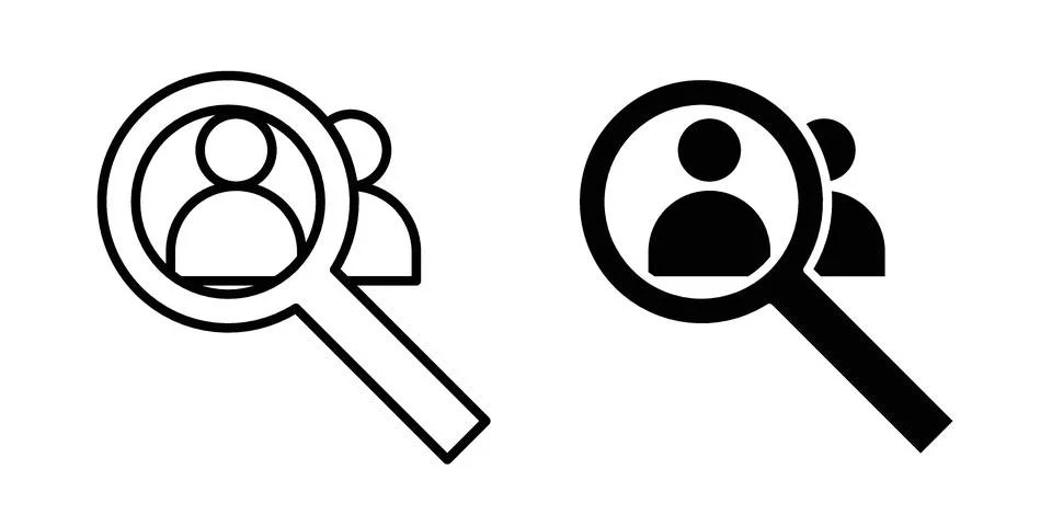 Job candidate icon black vector isolated on white Stock Illustration