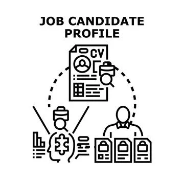 Job candidate profile concept for human resources hiring 스톡 일러스트