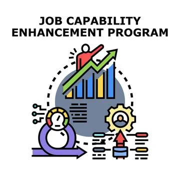 Job capability enhancement program for professional growth Stock Illustration