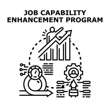 Job capability enhancement program for professional growth Stock Illustration
