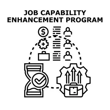 Job capability enhancement program vector concept illustration Stockillustratie