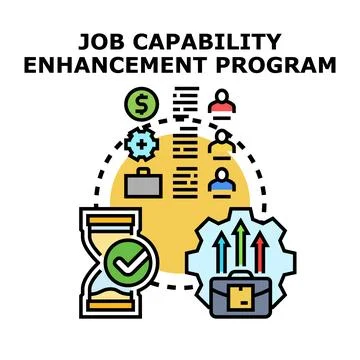 Job capability enhancement program vector concept illustration Stock Illustration