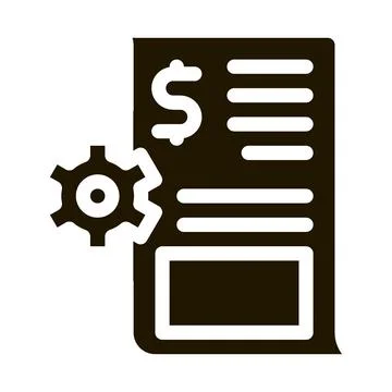 Job Contract Icon Vector Glyph Illustration Illustrazione stock