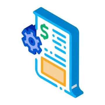 Job Contract isometric icon vector illustration 스톡 일러스트