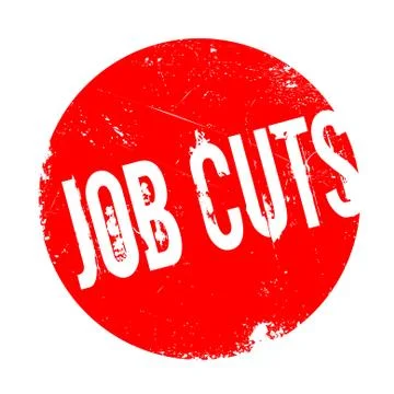 Job Cuts rubber stamp Stock Illustration