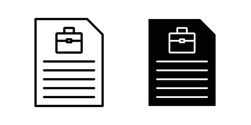 Job description icon for web projects Stock Illustration