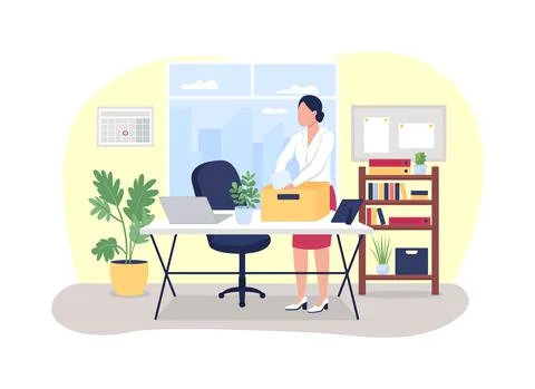 Job dismissal 2D vector web banner, poster 스톡 일러스트