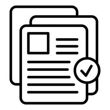 Job documents icon outline vector. Business document Stock Illustration
