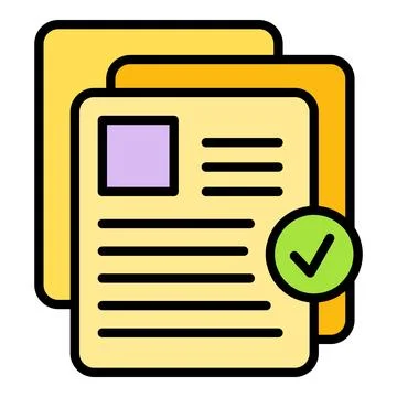 Job documents icon vector flat 스톡 일러스트