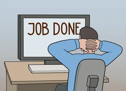 Job done Stock-Illustration