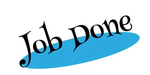 Job Done rubber stamp Stock Illustration