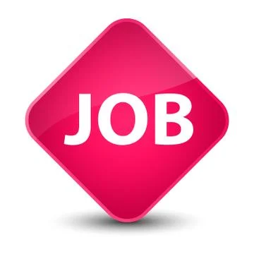 Job elegant pink diamond button Stock Illustration
