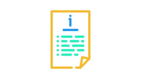 Job folder color icon animation Stock Footage 327273374