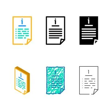 Job folder color icon multistyle vector Illustrazione stock