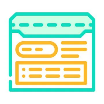 Job folder color icon vector illustration Stock Illustration