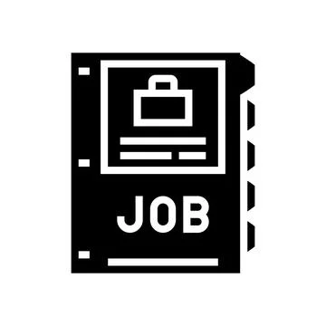 Job folder glyph icon vector illustration 스톡 일러스트