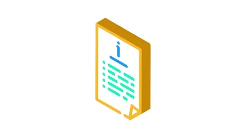 Job folder isometric icon animation Stock Footage 327295986