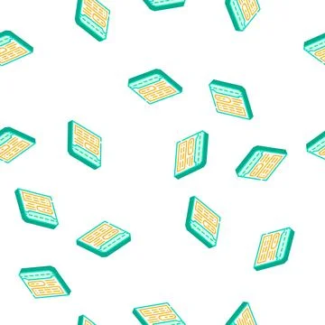 Job folder isometric icon seamless pattern Stock Illustration