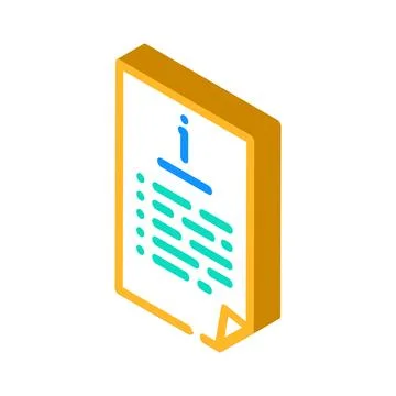 Job folder isometric icon vector illustration Illustrazione stock
