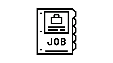 Job folder line icon animation Stock Footage 224261139
