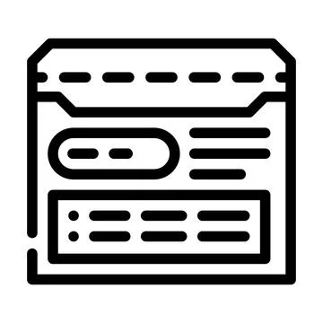 Job folder line icon vector illustration Stock Illustration