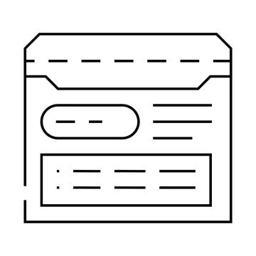 Job folder line icon vector illustration Stock Illustration