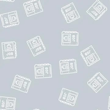 Job folder line seamless pattern Illustrazione stock