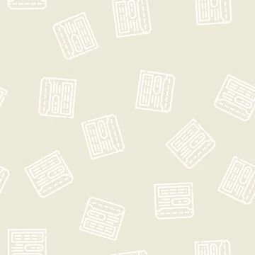 Job folder line vector seamless pattern Stock Illustration