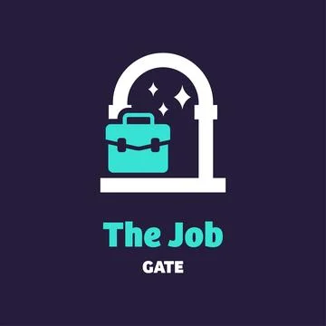The Job Gate Logo Stock Illustration
