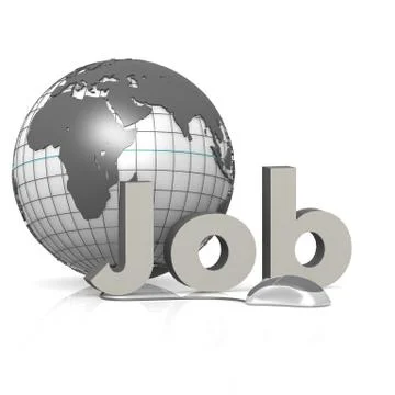 Job, globe and mouse Stock-Illustration