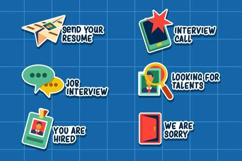 Job Hiring Sticker Иллюстрация