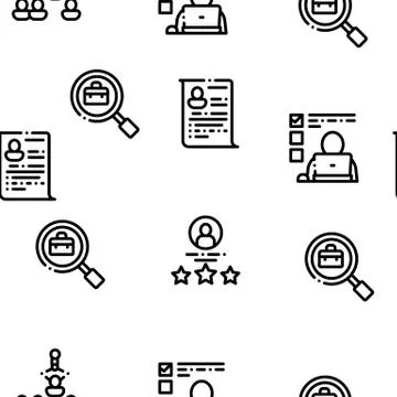 Job Hunting Seamless Pattern Vector イラスト素材