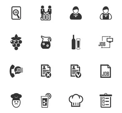 Job icons set Stock Illustration