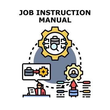 Job instruction manual concept for task management Stock Illustration