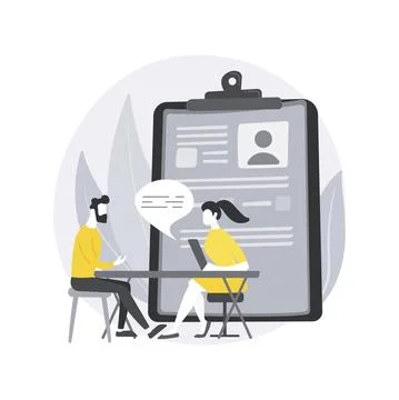 Job interview abstract concept vector illustration. Stock Illustration