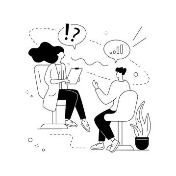 Job interview abstract concept vector illustration. Stock Illustration