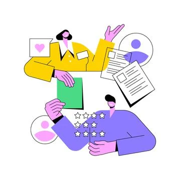 Job interview abstract concept vector illustration. Stock Illustration