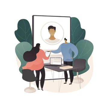 Job interview abstract concept vector illustration. Stock Illustration