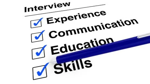 Job interview checklist Stock-Illustration