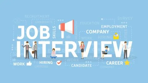 Job interview concept. Stock Illustration