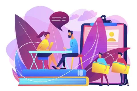 Job interview concept vector illustration. Stock Illustration