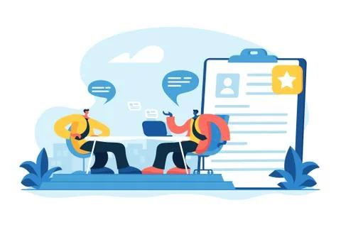Job interview concept vector illustration Stock Illustration