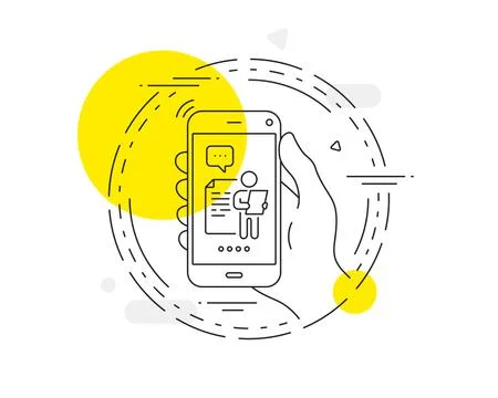 Job interview document line icon. CV file page sign. Vector イラスト素材