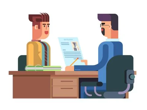 Job interview flat design Stock Illustration
